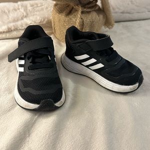 Toddler size 5  Adidas black sneakers